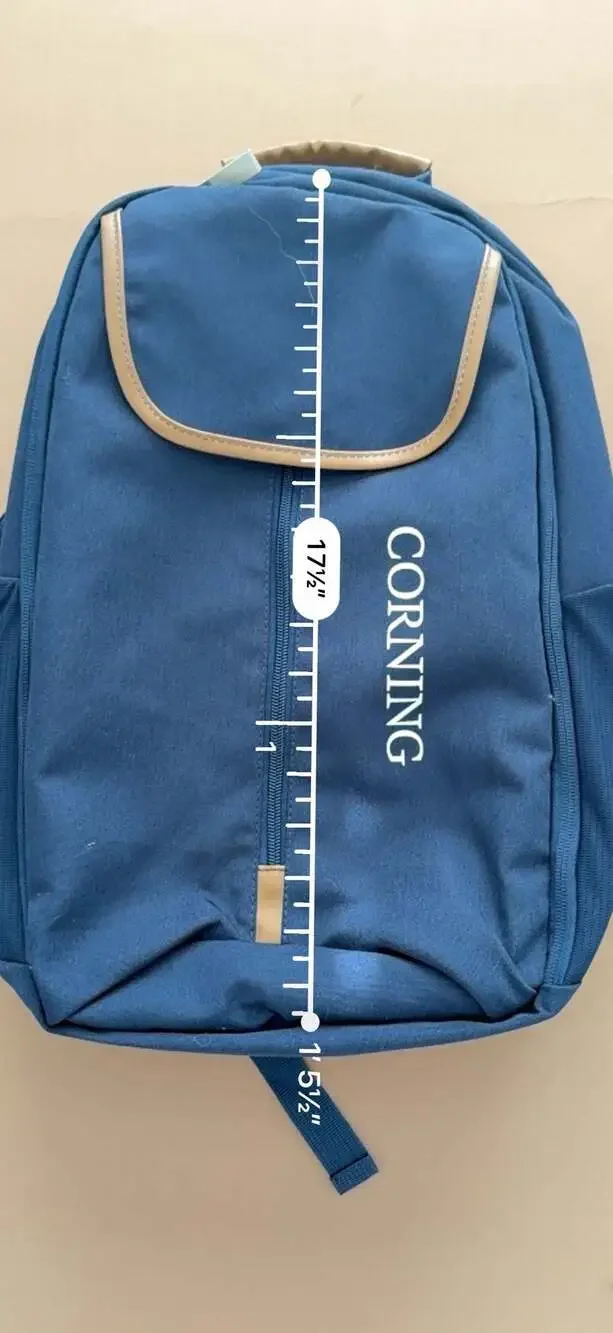 Corning Branded Promotional Laptop Backpack in Blue